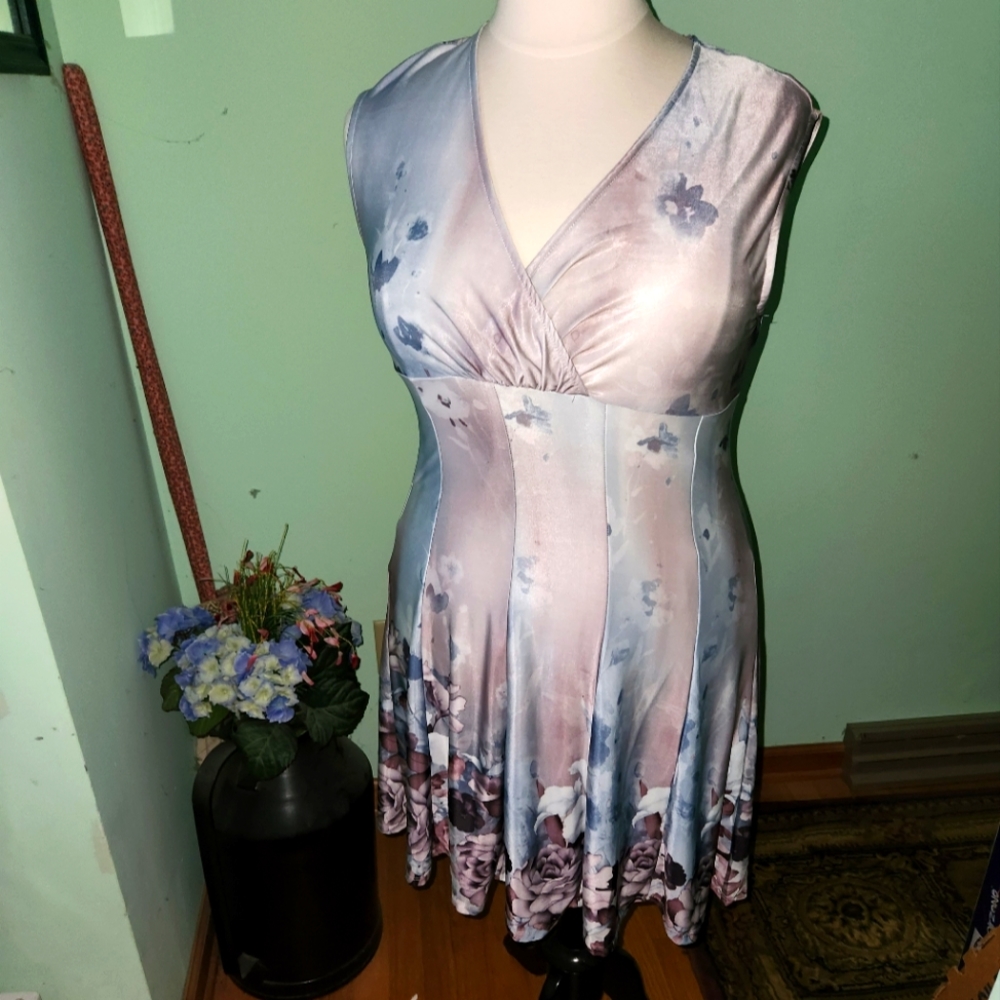 Simply Aster by Firmiana Plus Size Floral Dress